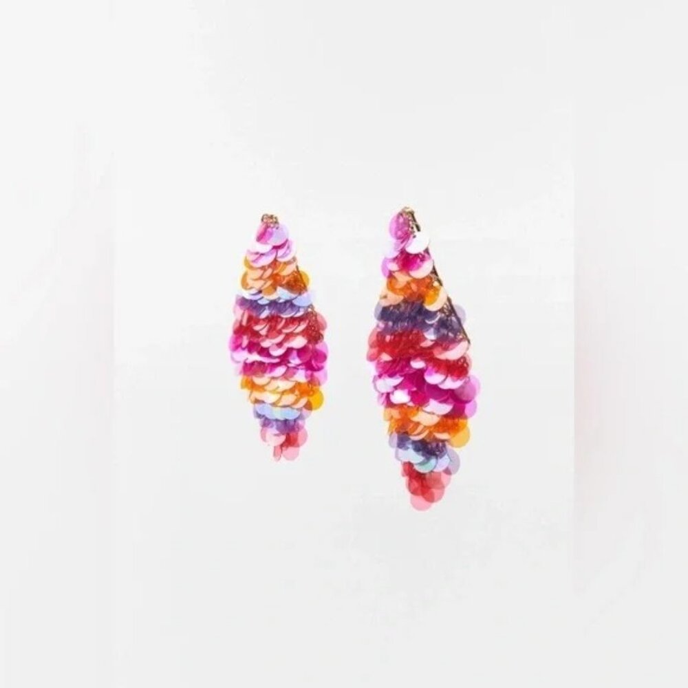 Zara Cascade Sequins Earrings Nwt 🔥🔥✨💖💖 - Picture 4 of 8